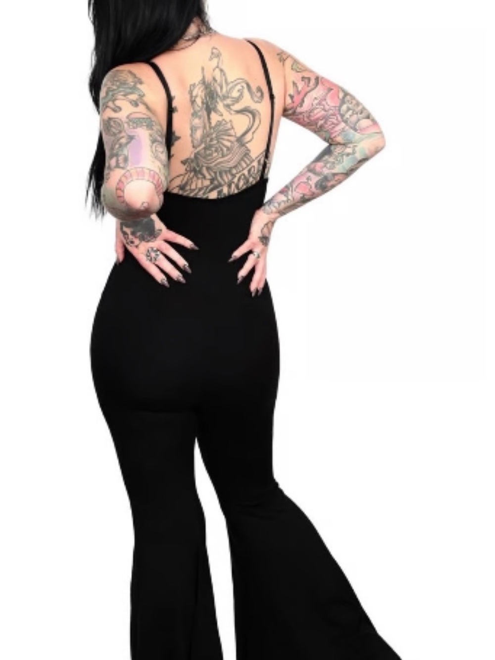 Foxblood mega flare jumpsuit - Picture 2 of 4